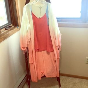 Tank and cardigan
